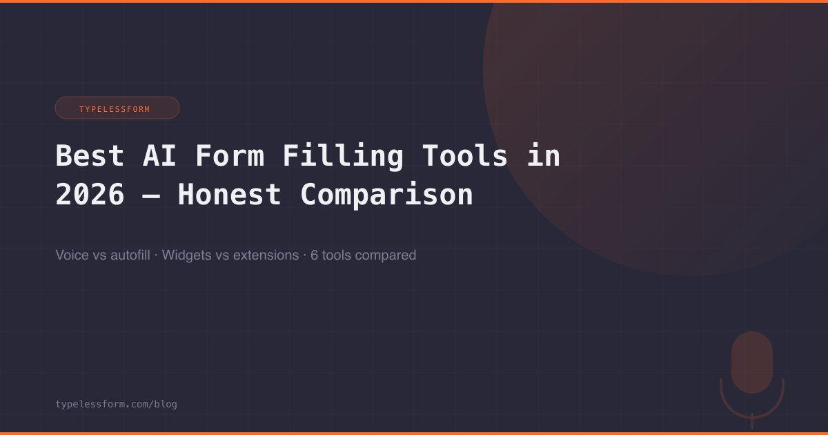 Best AI Form Filling Tools in 2026 — Honest Comparison